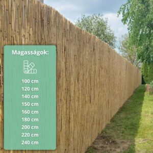 Nádszövet 200 x 600 cm - Kerítés Mellé - Nádszövetek.Hu Kép 02